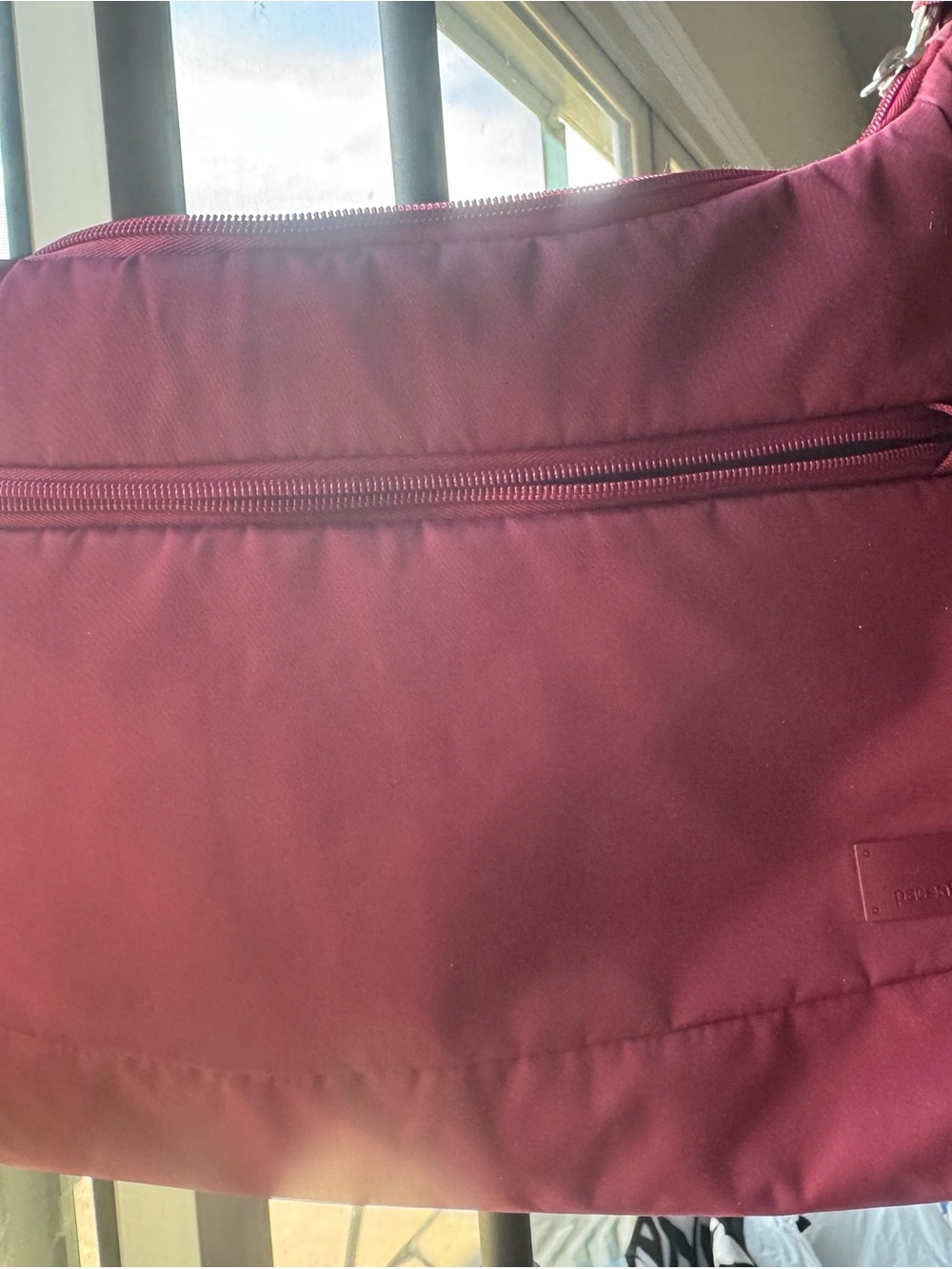 Pacsafe Burgundy Messenger Bag